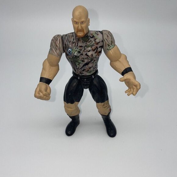 1996 WWF WWE Cold Stone Steve Austin‎ Wrestling 6" Figure Jakks Titan Sports - Picture 1 of 5